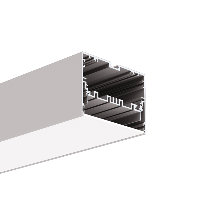 LED U-Profil für  LED Leuchten 98x70mm, eloxiert, Länge 3m