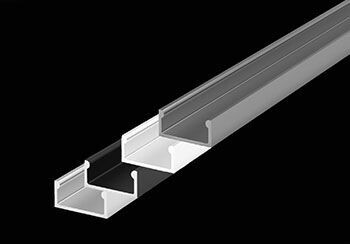 LED Alu Profil 15mm breit | weiß-schwarz-silber