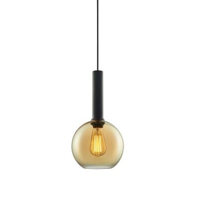 LED Hängeleuchte amber Glas E27, 20cm-25cm Durchmesser