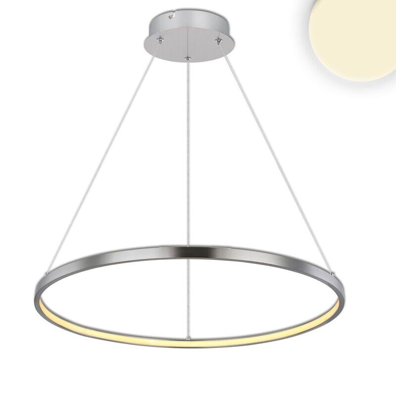 LED Ringleuchte 29Watt | Aluminium silber | warmweiß