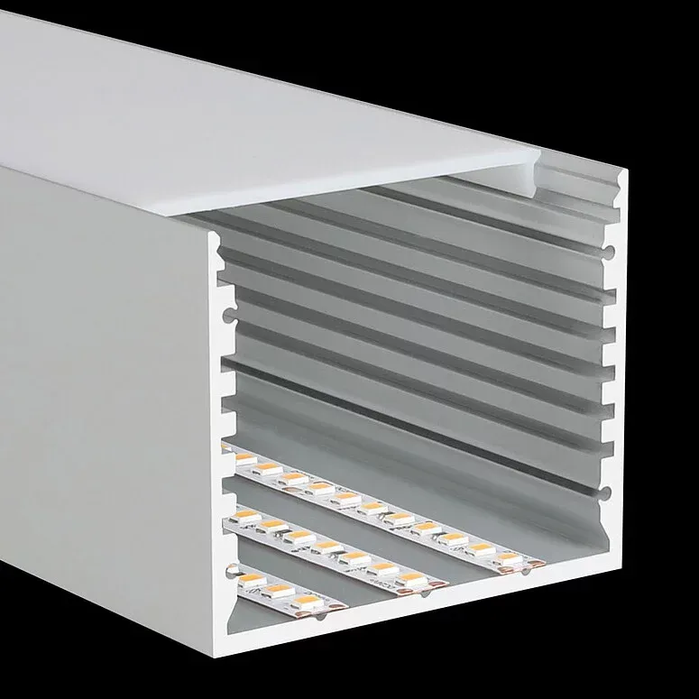 LED Profil breit 60x50mm | eloxiert, weiß, schwarz | Länge 2m