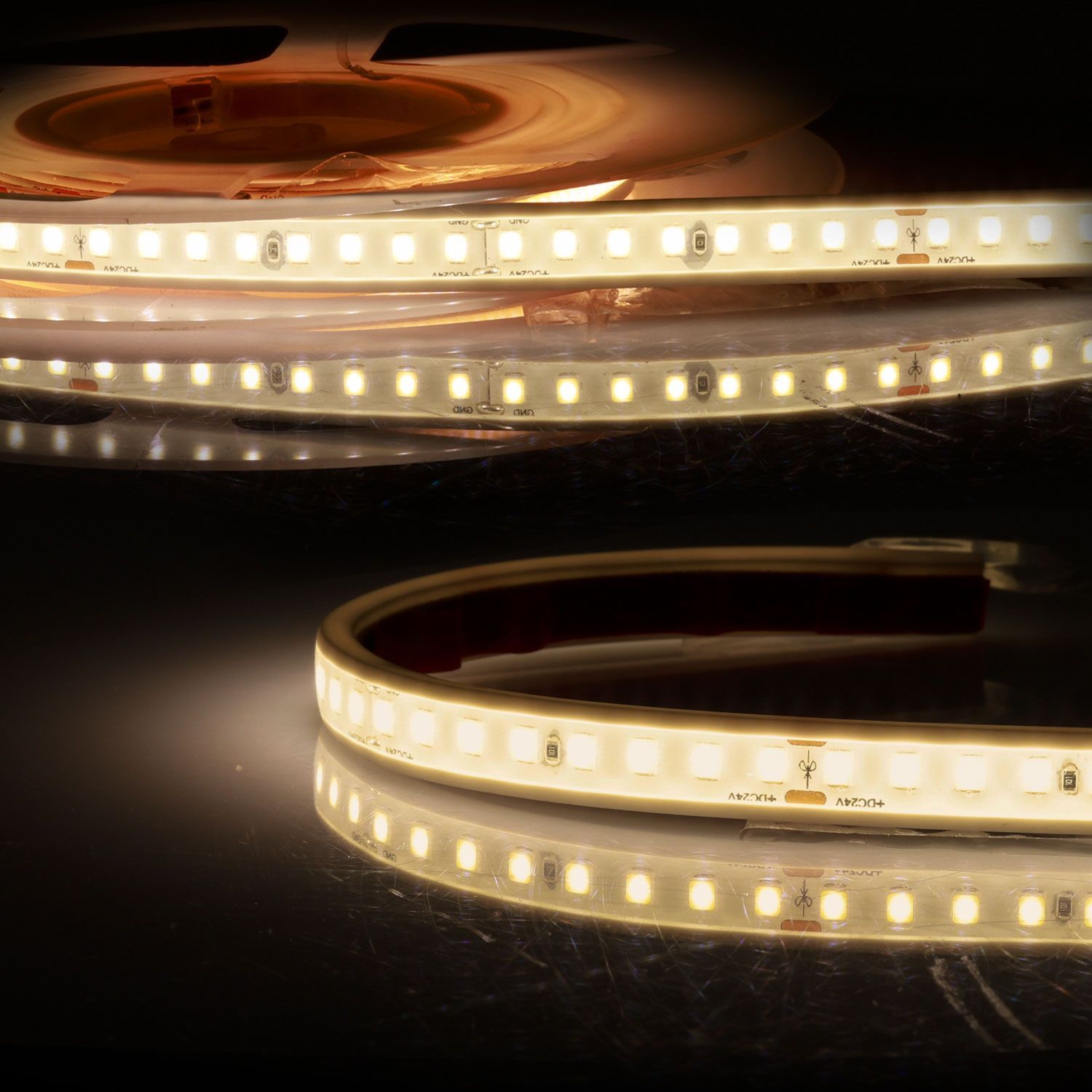 LED Streifen wasserdicht PU IP68 | kein Kühlprofil erforderlich | 2700 Kelvin