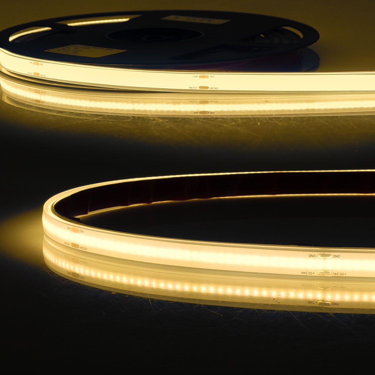 LED Streifen mit 480LED/m wasserdicht ohne Kühlprofil | 8Watt/m  2700Kelvin von 1A-Ledshop