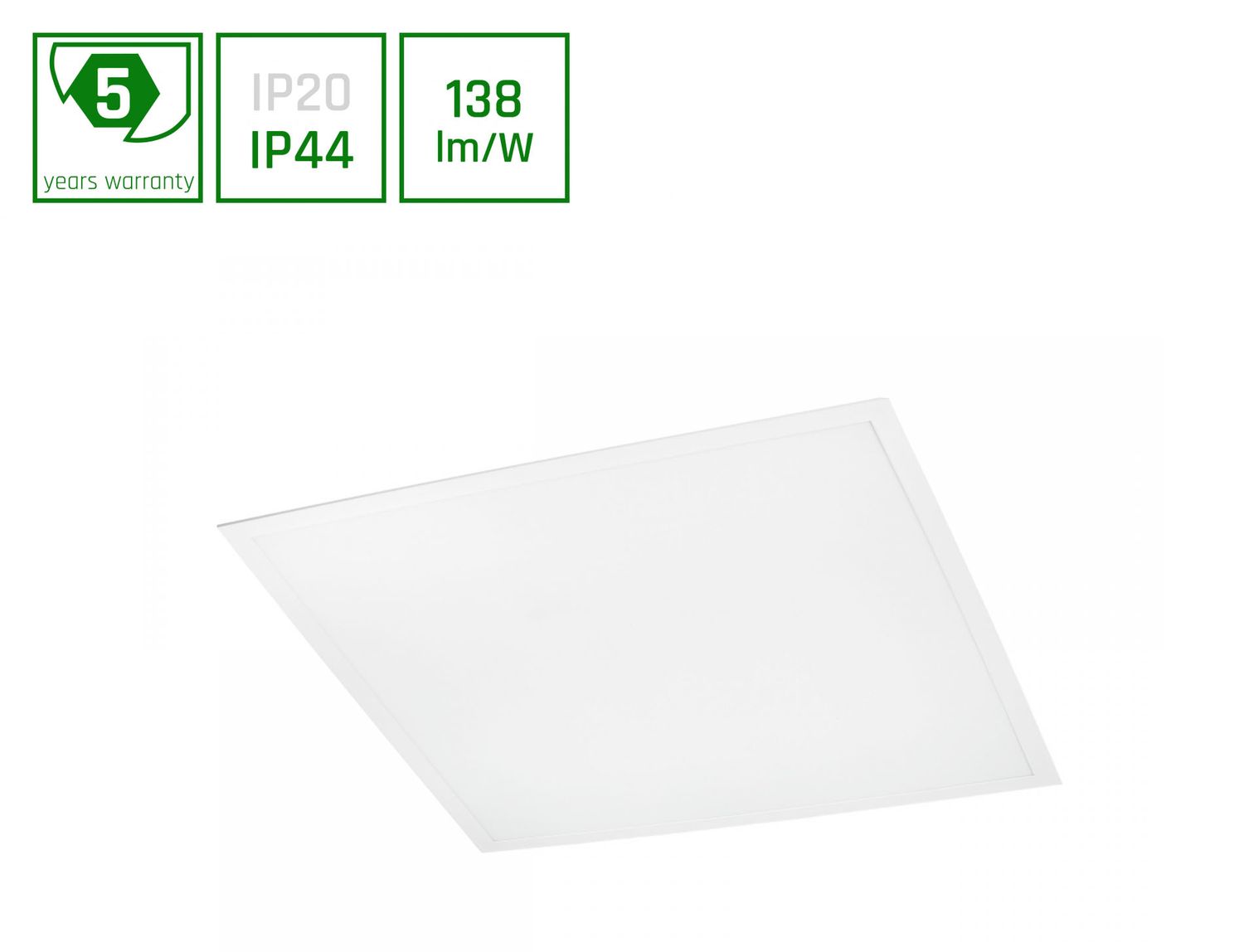 LED Panel 600x600mm | 45 Watt |  4900Lumen  IP44 | CRI90