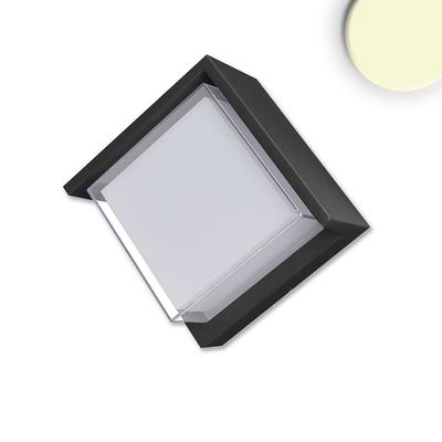 LED Wandleuchte eckig 6W | IP54 | sandschwarz, warmweiß