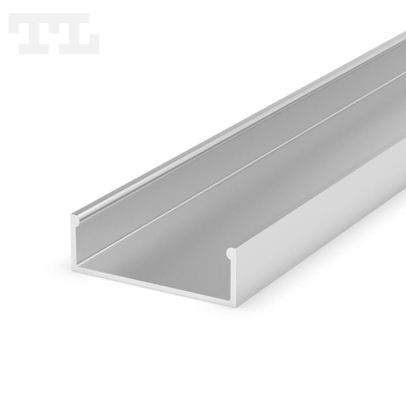 Profil für Strips | 30mm in breit eloxiert, weiß schwarz