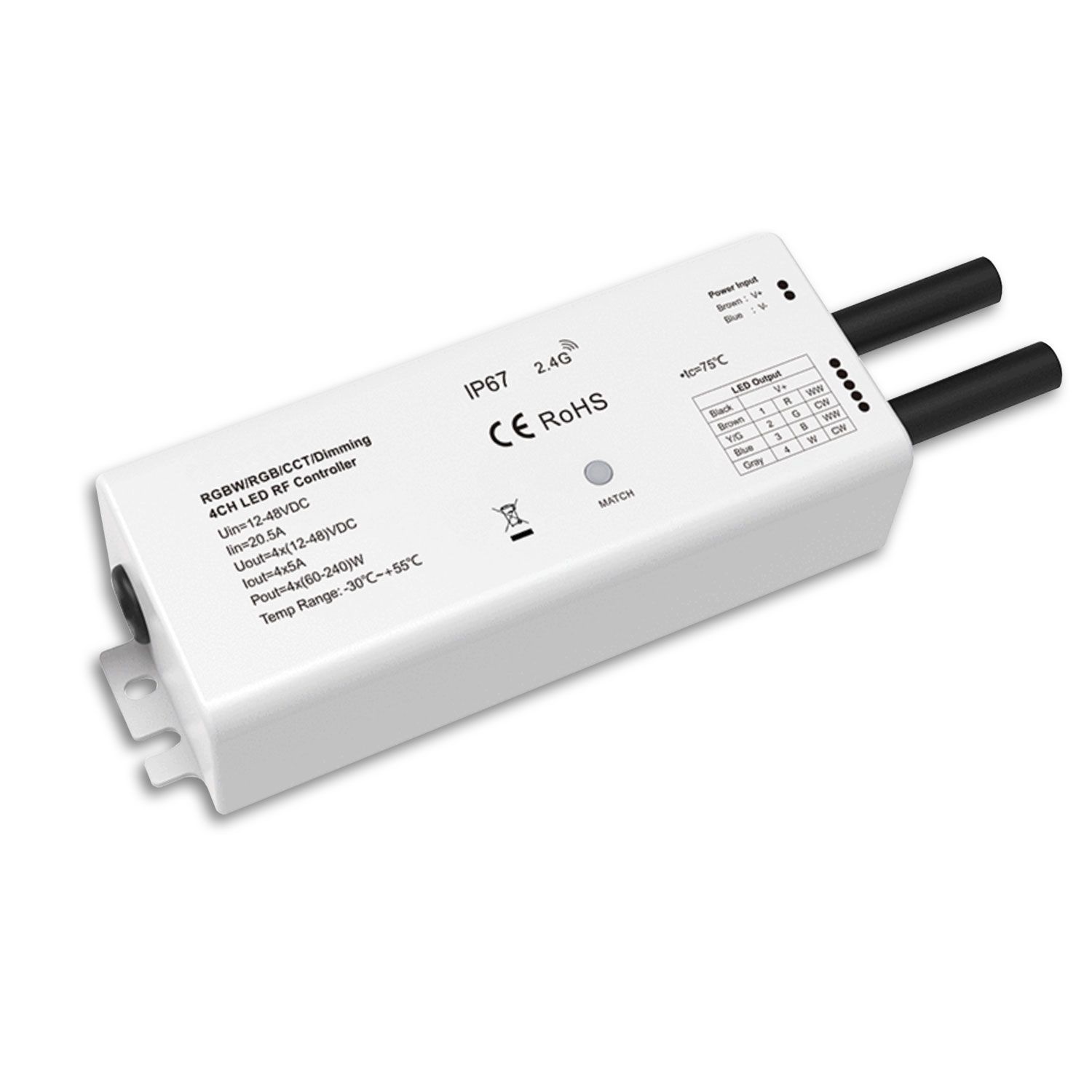 Sys-Pro LED-Dimmer 4 Kanal | Controller RGB+W | IP67 von 1A-Ledshop