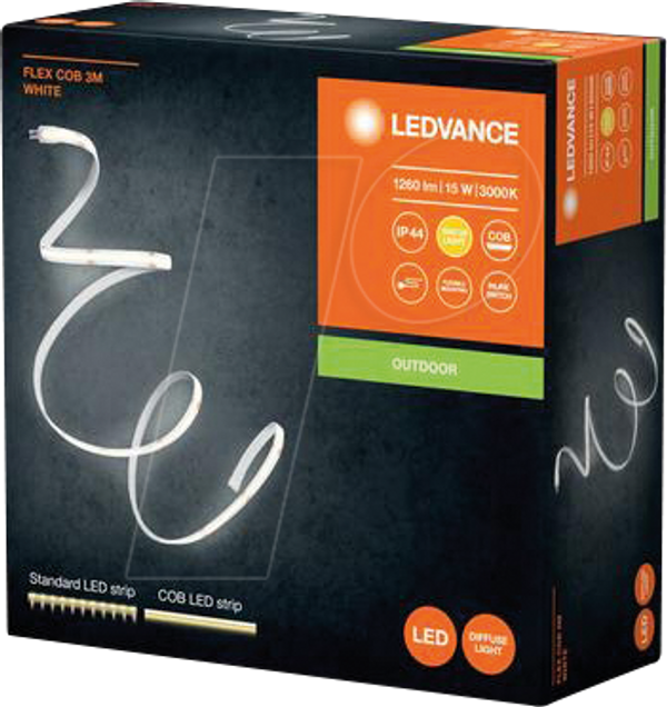 LED-Streifen 230 Volt | FLEX COB warmweiß | 3M | IP44 LED-Streifen 230 Volt | FLEX COB warmweiß | 3M | IP44 1a-Ledshop