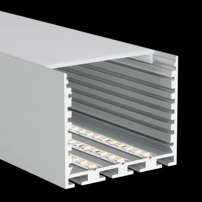 LED Profil Decke mit Ecken und Verbinder | 60x50mm eloxiert