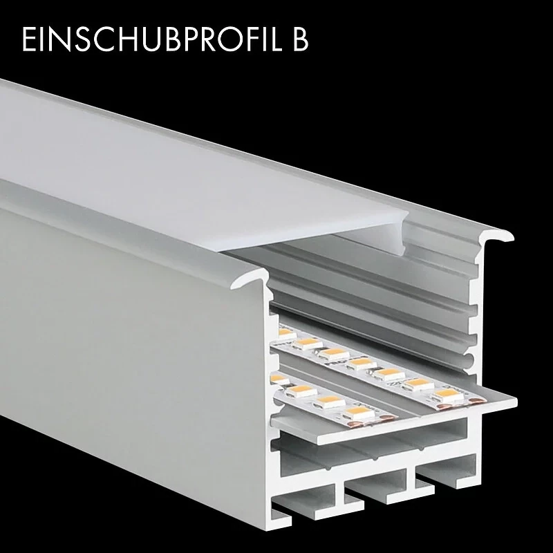 Einschubblech für LED Profile 35 bis 76mm Breite