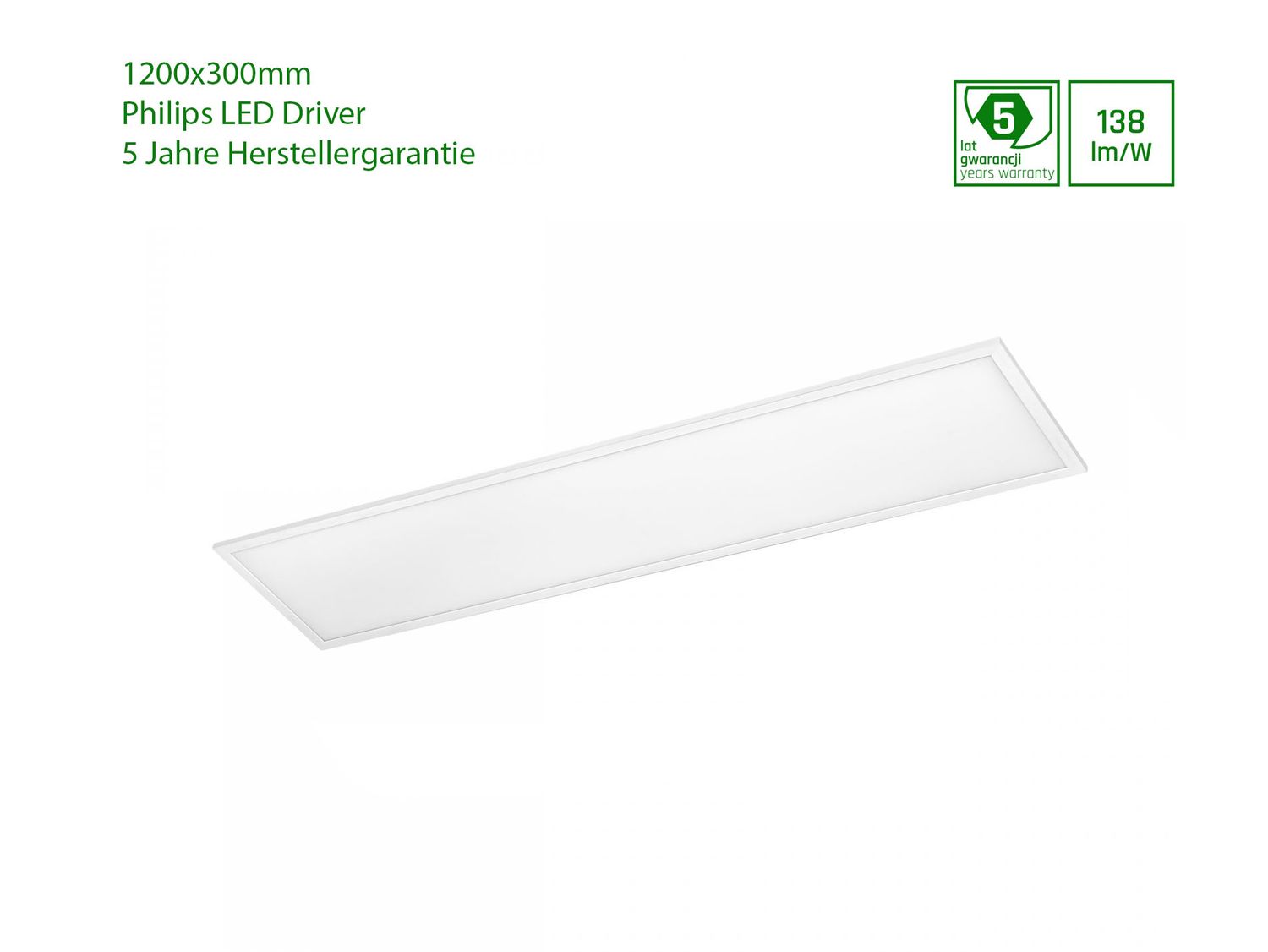 Philips LED Panel 1200x300mm | 40 Watt | 5200Lumen | IP20 | CRI80 Philips LED Panel 1200x300mm von 1A-Ledshop