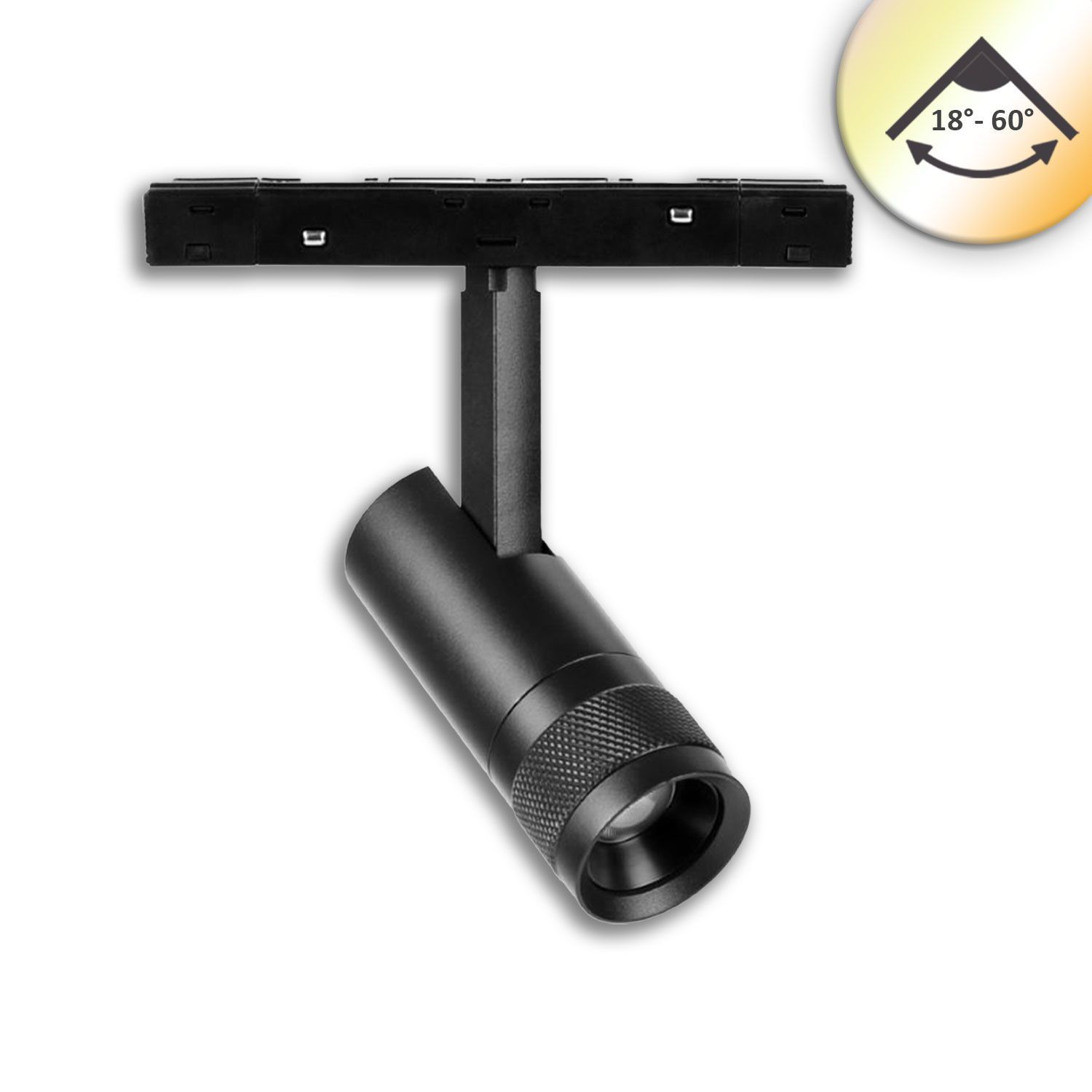 Track48 Schienenstrahler  8W | 18°-50° | ColorSwitch 2700-5000K