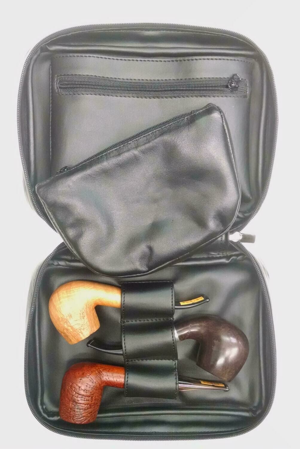 The perfect leather pipe traveling case for any trip.