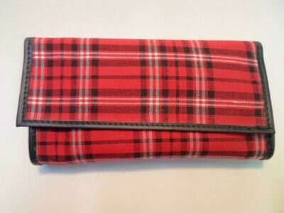 Plaid Roll-up Tobacco Pouch by Castleford