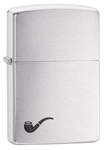 Zippo Pipe Brushed Chrome Lighter