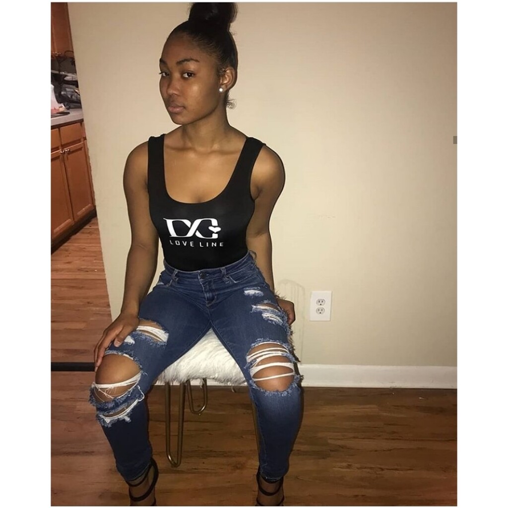 Day 1 logo body suit in black
