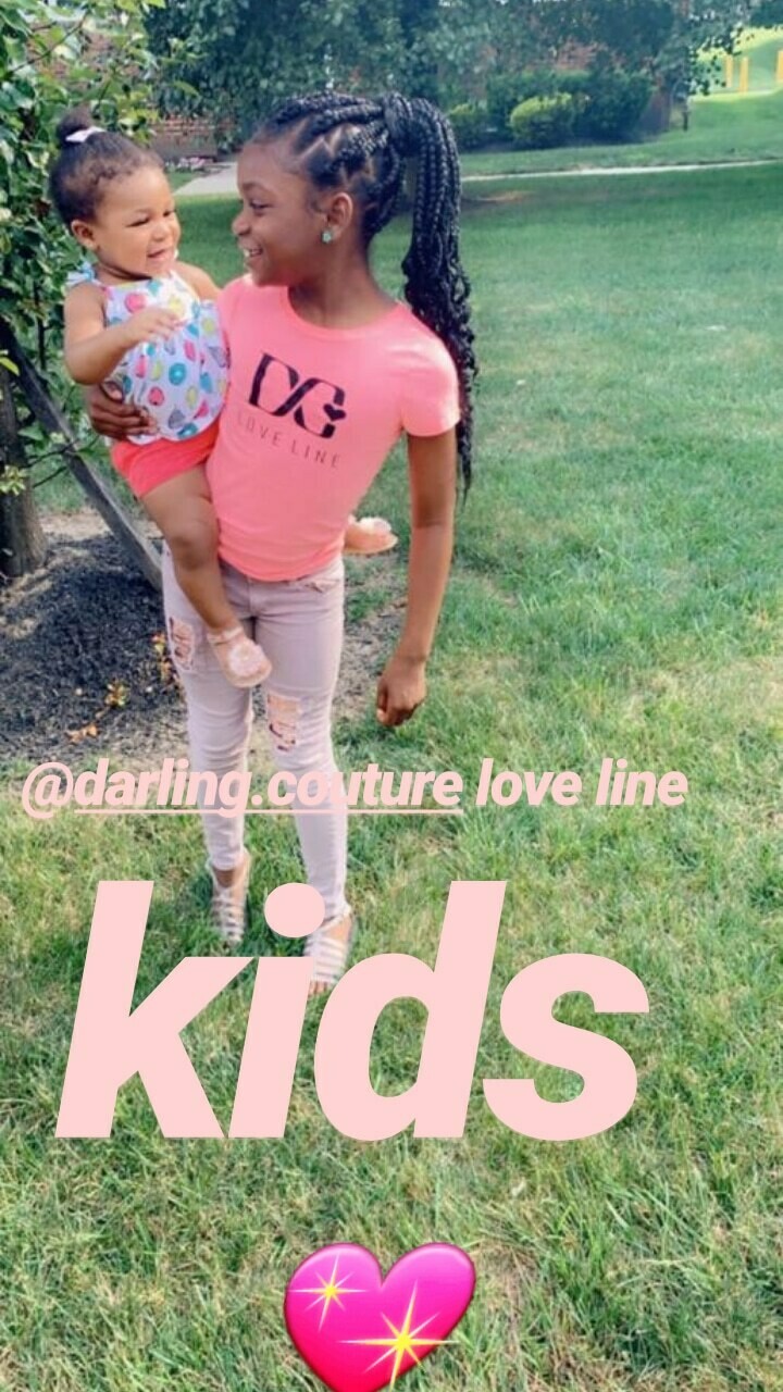 Kids glittered heart tee