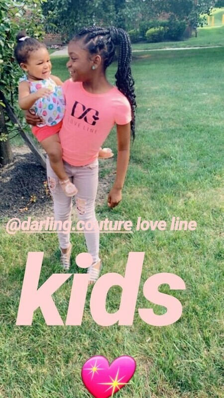 Kids glittered heart tee