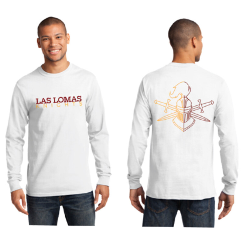White Long Sleeve Logo T