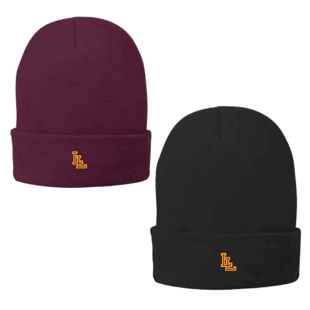 Knit Beanie - Maroon or Black