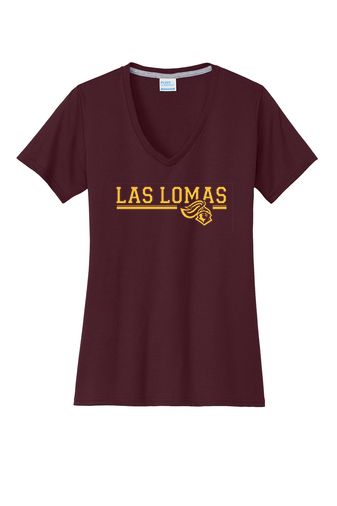 Ladies Vneck T-Shirt - Maroon