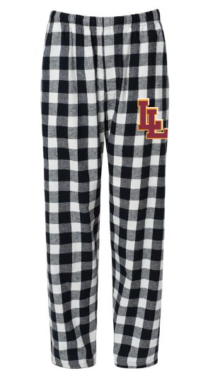 Black &amp; White Buffalo Plaid Flannel Pants