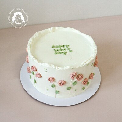 Minimalist Floral Cake