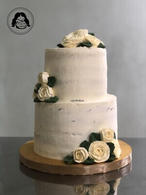 Medium Sized 2-Tier Naked Wedding Cake
