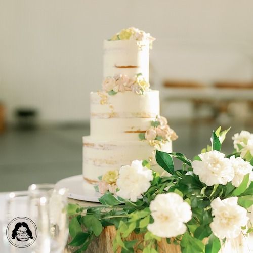 3-Tier Naked Cake w/ 3D Buttercream Flowers