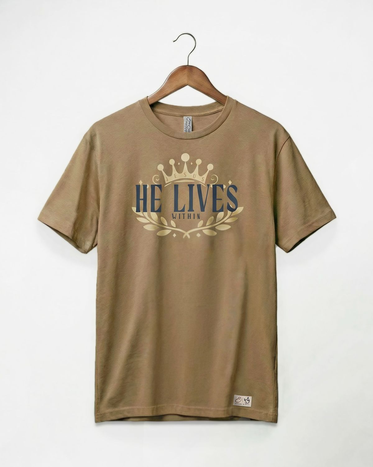He Lives Tee (Khaki)