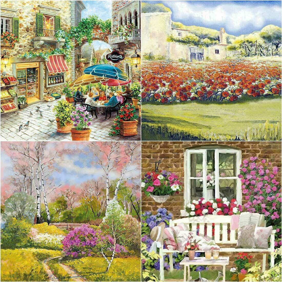 Decoupage Paper Napkins - Outdoor/Scenic - D 13x13 (4 Sheets) Out of Stock