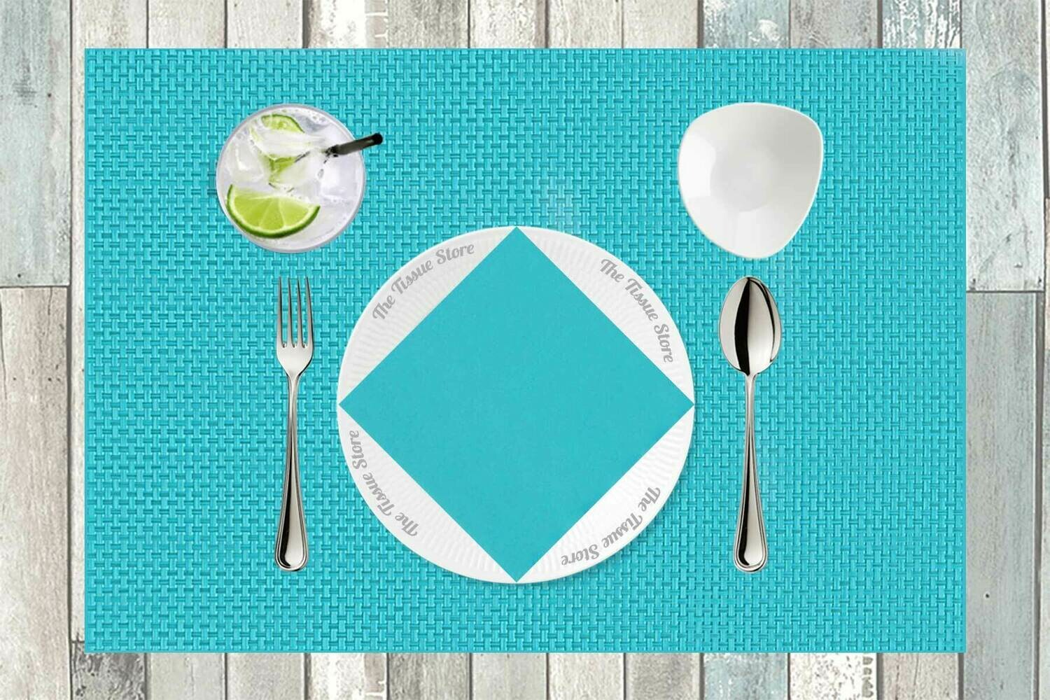 Turquoise Plain Paper Napkin - 16x16 (Pack of 20) Out of Stock