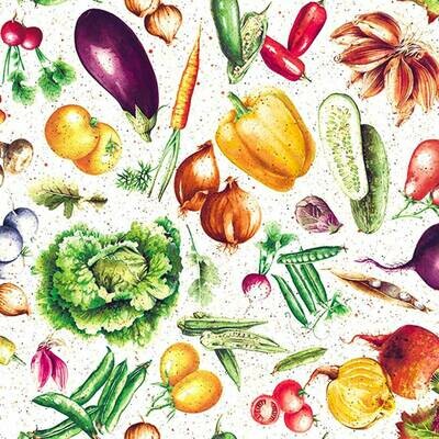 Decoupage Paper Napkins - Food & Drinks - Mixed Vegetables 13x13 (1 Sheet)