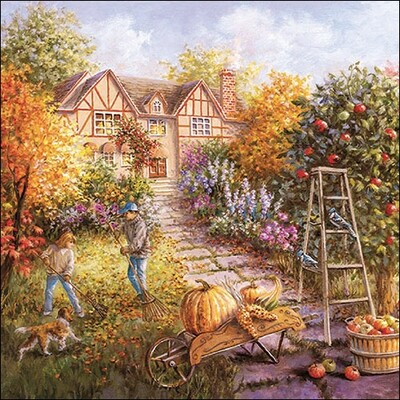 Decoupage Paper Napkins - Outdoor/Scenic - Gardening Together (1 Sheet) Out of Stock