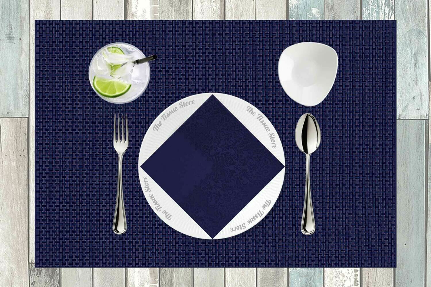 Deep Blue Selfprint Paper Napkin 16x16 - (Pack of 50)