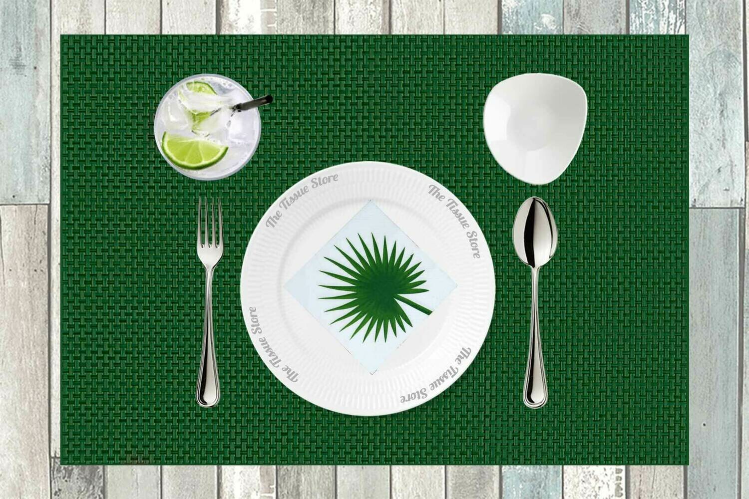Breakfast / Cocktail Paper Napkin - Green Leaf 9x9- (Pack of 20) Out of Stock