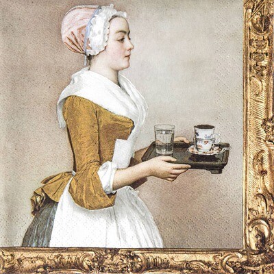 Decoupage Paper Napkins - The Chocolate Girl (Das Schokoladenmädchen) - 13x13 (1 Sheet)