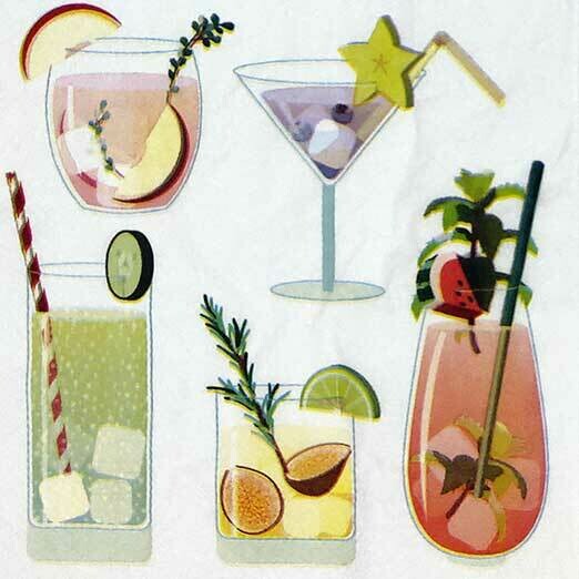 Decoupage Paper Napkins - Food & Drinks - Drinks - 13x13 - (1 Sheet) Out of Stock