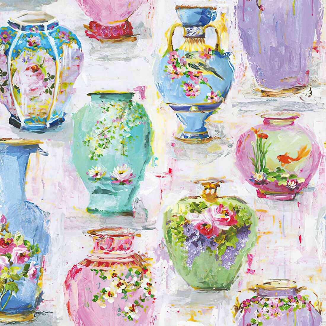 Decoupage Paper Napkins - Vases and Flowers (1 Sheet) Out of Stock