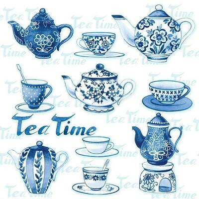 Decoupage Paper Napkins - Food &amp; Drinks - Tea Moments 13x13 (1 Sheet)