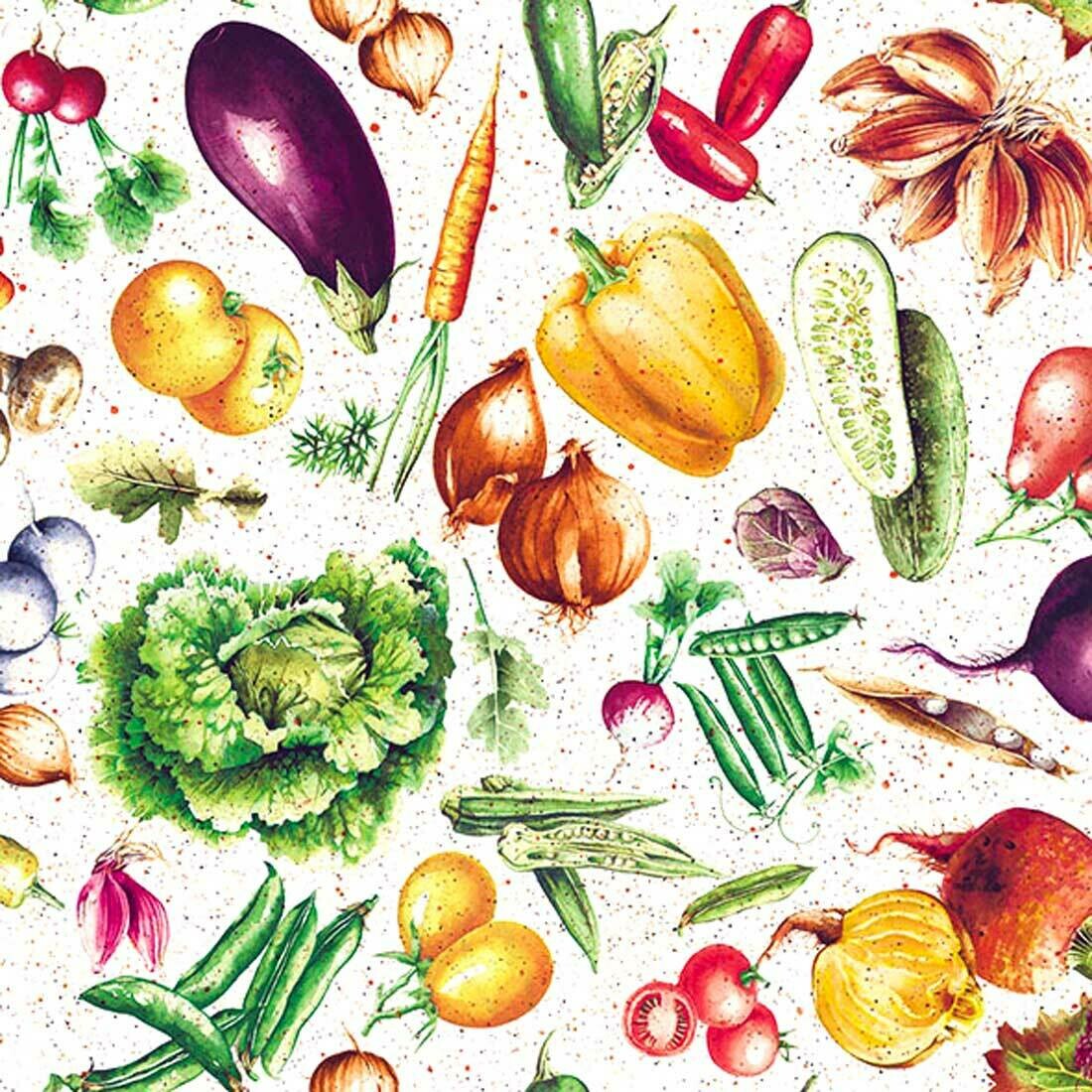 Decoupage Paper Napkins - Food & Drinks - Vegetables 13x13 (1 Sheet)