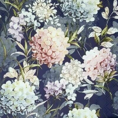 Decoupage Paper Napkins - Floral Horana Dark Blue (1 Sheet)