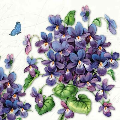 Decoupage Paper Napkins - Viola Violet (1 Sheet)