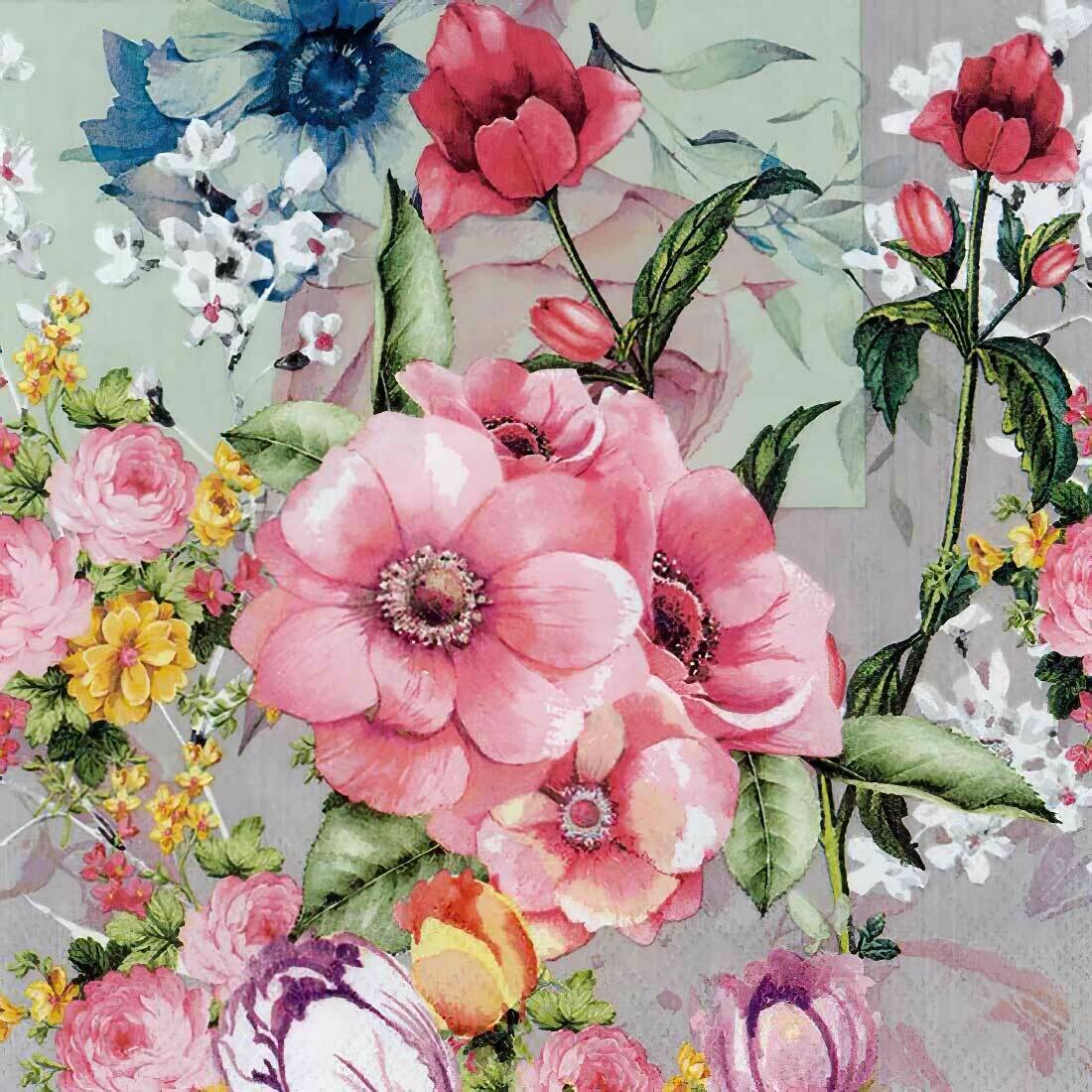 Decoupage Paper Napkins - Floral -Meghan 13x13 (1 Sheet) Out of Stock