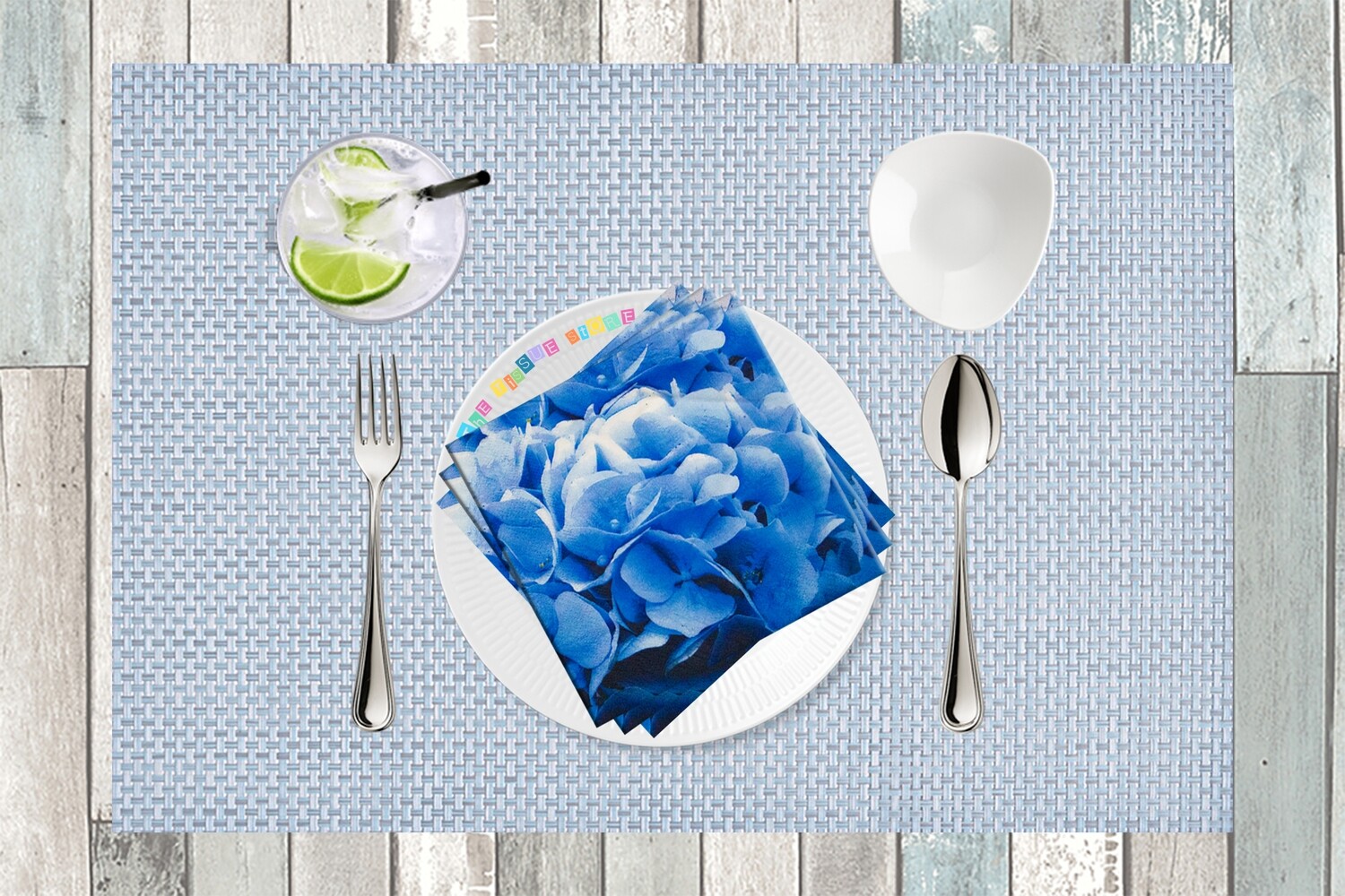 Floral Blue Paper Napkin 13x13 - (Pack of 20) Out of Stock