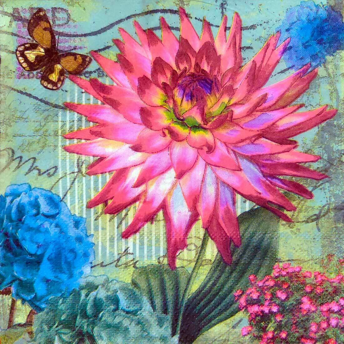 Decoupage Paper Napkins - Floral - Water Lilly (1 Sheet)
