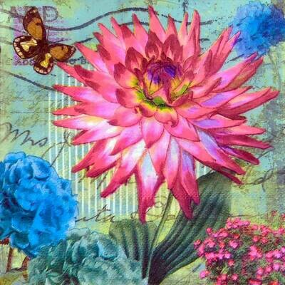 Decoupage Paper Napkins - Floral - Water Lilly (1 Sheet)