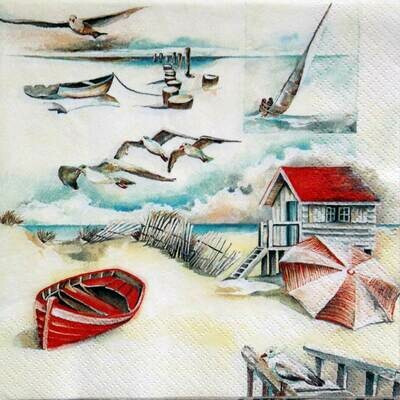 Decoupage Paper Napkins - Marine/Beach - Sea Breeze  (1 Sheet)
