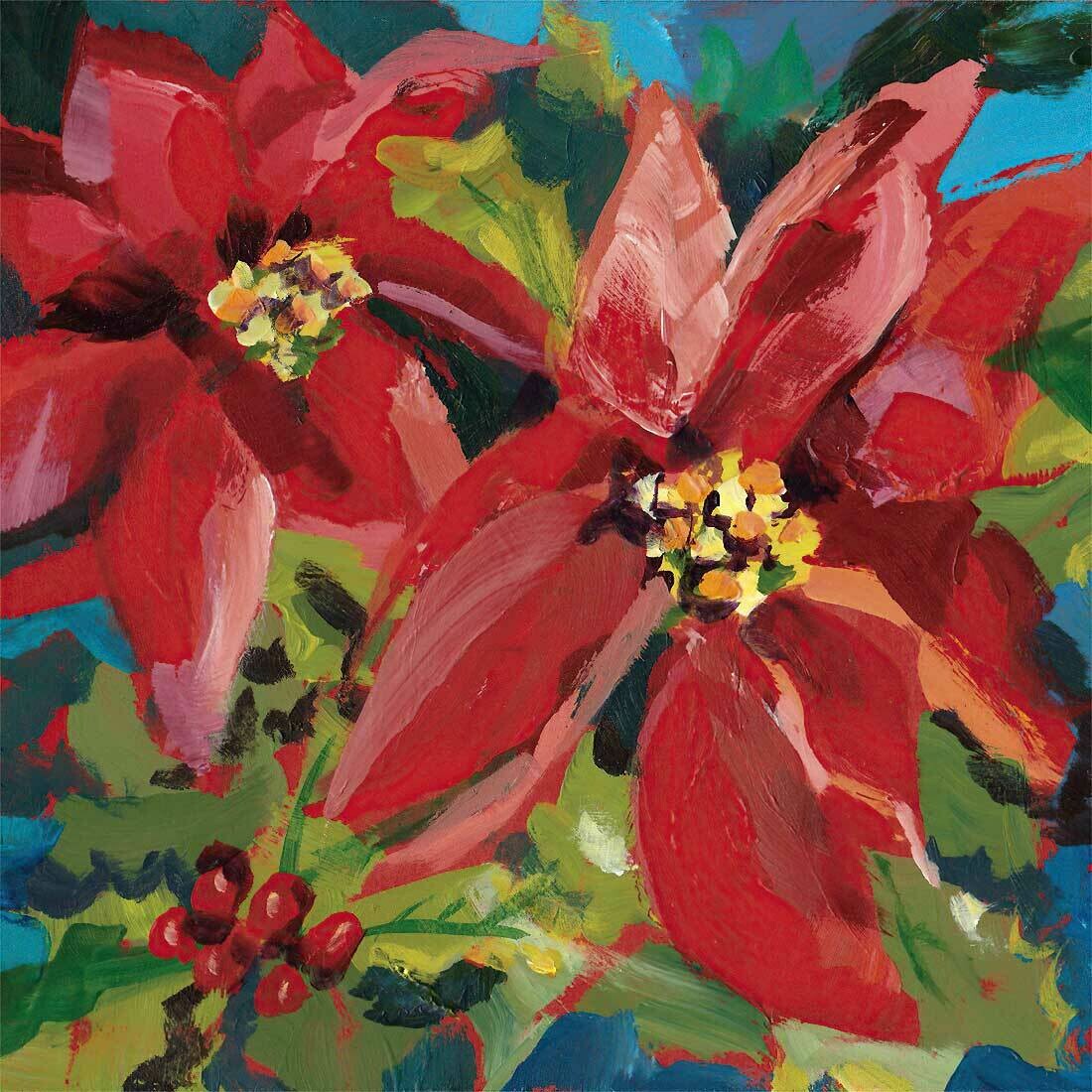 Decoupage Paper Napkins - Floral - Poinsettia Musée (1 Sheet) Out of Stock