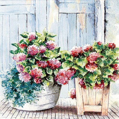 Decoupage Paper Napkins - Floral -  Cottage Hydrangea (1 Sheet)